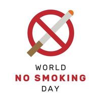 vector illustratie van Nee roken dag poster. opgemerkt jaarlijks Aan maart