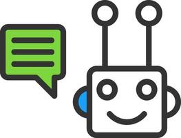 Chatbot vector icoon ontwerp