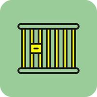 gevangenis cel vector icoon ontwerp