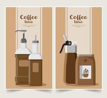 koffie ontwerp banner set vector