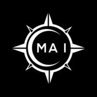 mai abstract monogram schild logo ontwerp Aan zwart achtergrond. mai creatief initialen brief logo. vector