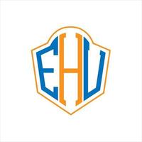 ehu abstract monogram schild logo ontwerp Aan wit achtergrond. ehu creatief initialen brief logo. vector