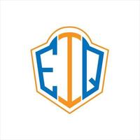 eiq abstract monogram schild logo ontwerp Aan wit achtergrond. eiq creatief initialen brief logo. vector