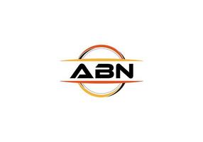 abn brief royalty mandala vorm logo. abn borstel kunst logo. abn logo voor een bedrijf, bedrijf, en reclame gebruiken. vector