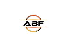 abf brief royalty mandala vorm logo. abf borstel kunst logo. abf logo voor een bedrijf, bedrijf, en reclame gebruiken. vector