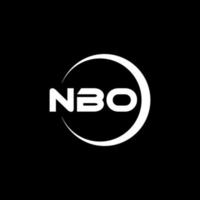 nbo brief logo ontwerp in illustratie. vector logo, schoonschrift ontwerpen voor logo, poster, uitnodiging, enz.