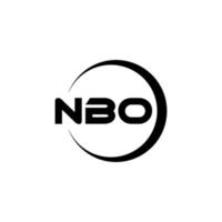 nbo brief logo ontwerp in illustratie. vector logo, schoonschrift ontwerpen voor logo, poster, uitnodiging, enz.