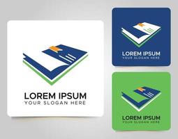 creatief abstract het drukken bladzijde logo. kleurrijk bedrijf logo verzameling, sjabloon vector illustratie