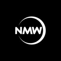 nmw brief logo ontwerp in illustratie. vector logo, schoonschrift ontwerpen voor logo, poster, uitnodiging, enz.