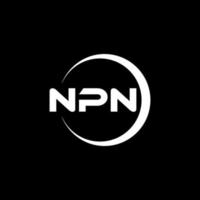 npn brief logo ontwerp in illustratie. vector logo, schoonschrift ontwerpen voor logo, poster, uitnodiging, enz.