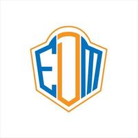 edm abstract monogram schild logo ontwerp Aan wit achtergrond. edm creatief initialen brief logo. vector