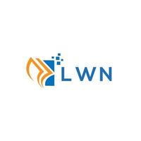 lwn credit reparatie accounting logo ontwerp Aan wit achtergrond. lwn creatief initialen groei diagram brief logo concept. lwn bedrijf financiën logo ontwerp. vector