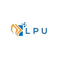 lpu credit reparatie accounting logo ontwerp Aan wit achtergrond. lpu creatief initialen groei diagram brief logo concept. lpu bedrijf financiën logo ontwerp. vector