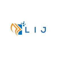 lij credit reparatie accounting logo ontwerp Aan wit achtergrond. lij creatief initialen groei diagram brief logo concept. lij bedrijf financiën logo ontwerp. vector