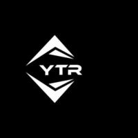 ytr abstract monogram schild logo ontwerp Aan zwart achtergrond. ytr creatief initialen brief logo. vector