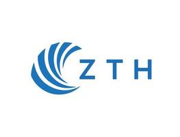 zth brief logo ontwerp Aan wit achtergrond. zth creatief cirkel brief logo concept. zth brief ontwerp. vector