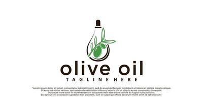 olijfolie logo-ontwerp met moderne concept premium vector