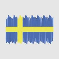 Zweden vlag borstel vector