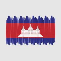 Cambodja vlag borstel vector