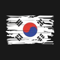 zuiden Korea vlag borstel vector