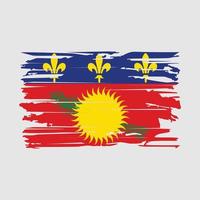 Guadeloupe vlag borstel vector