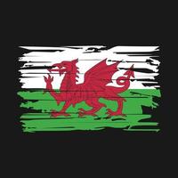 Wales vlag borstel vector