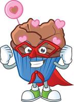 chocola liefde koekje tekenfilm karakter stijl vector