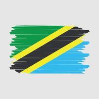 Tanzania vlag borstel vector