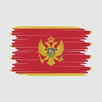 Montenegro vlag borstel vector