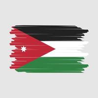 Jordanië vlag borstel vector