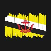 Brunei vlag borstel vector illustratie