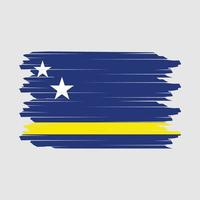 Curacao vlag borstel vector