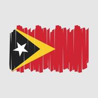 oosten- Timor vlag borstel vector illustratie