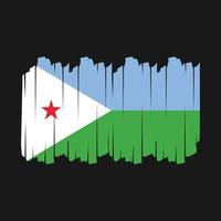 Djibouti vlag borstel vector illustratie