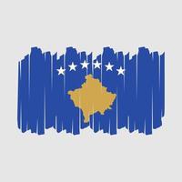 Kosovo vlag borstel vector illustratie