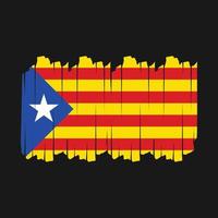 Catalonië vlag borstel vector illustratie