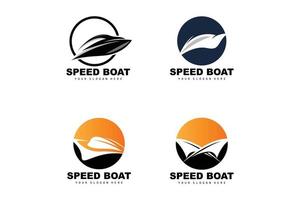 snelheid boot logo, snel lading schip vector, zeilboot, ontwerp voor schip fabricage bedrijf, waterweg Verzenden, marinier voertuigen, vervoer vector