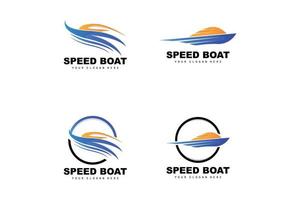 snelheid boot logo, snel lading schip vector, zeilboot, ontwerp voor schip fabricage bedrijf, waterweg Verzenden, marinier voertuigen, vervoer vector