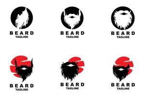 baard logo ontwerp, mannetje kijken haar- vector, Mannen kapperszaak stijl ontwerp vector