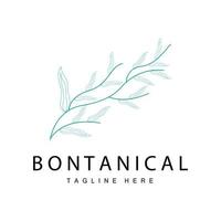 botanisch logo, natuur fabriek ontwerp, bloem fabriek icoon vector met lijn model-