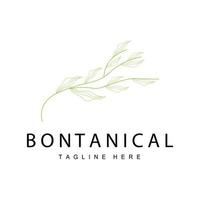 botanisch logo, natuur fabriek ontwerp, bloem fabriek icoon vector met lijn model-