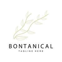 botanisch logo, natuur fabriek ontwerp, bloem fabriek icoon vector met lijn model-