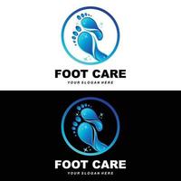 voet zorg logo ontwerp Gezondheid illustratie vrouw pedicure salon vector