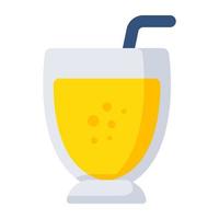 een vlak ontwerp icoon van koolzuurhoudend drinken vector
