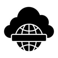 een icoon ontwerp van wolk browser vector