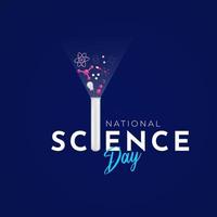 nationaal wetenschap dag sociaal media post vector