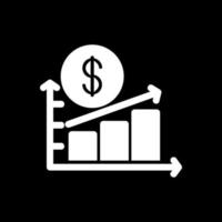 stijgende lijn economie vector icoon ontwerp