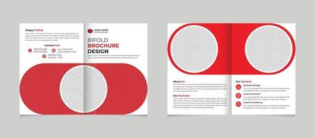 creatief zakelijke modern bedrijf tweevoudig brochure ontwerp vrij vector