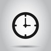 klok teken icoon in vlak stijl. tijd beheer vector illustratie Aan geïsoleerd achtergrond. timer bedrijf concept.