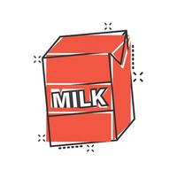 melk icoon in grappig stijl. milkshake vector illustratie Aan wit geïsoleerd achtergrond. tekenfilm grappig houder plons effect bedrijf concept.